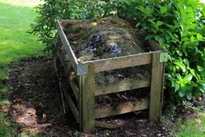 Compost bin filled to the top