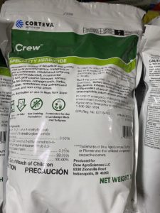 Bag of Crew weed preeemergent prevention
