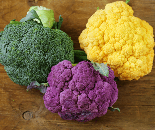 cauliflower-graffiti-cheddar Two types of cauliflower